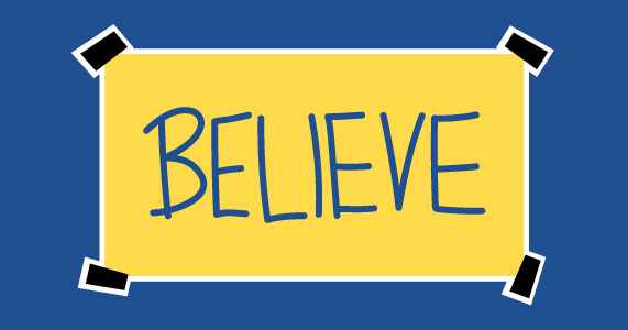 recreation of believe sign from ted lasso